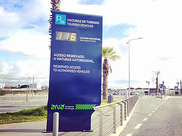 Aeroporto de Faro - entrada para o parque P6 - transfers e taxis privados